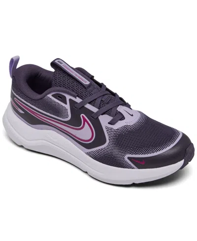 Nike Big Girls Cosmic Runner Running Sneakers From Finish Line In Dark Raisin