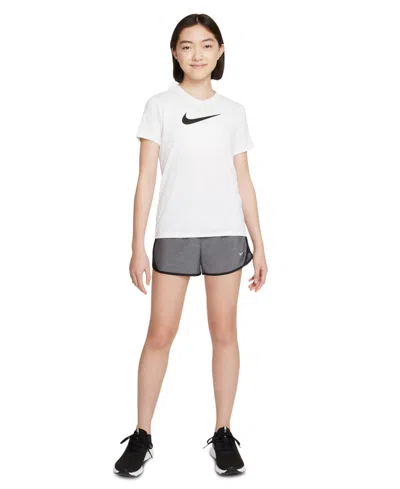 Nike Kids' Big Girls Dri-fit Tempo Running Shorts In White
