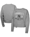 Nike Big Girls Heather Gray New York Yankees Fleece Sweatshirt In Heather Gray