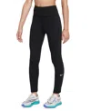 Nike One Big Kids' (girls') Dri-fit High-waisted Leggings In Black,white