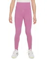 Nike Kids' Big Girls One Dri-fit High-waisted Leggings With Pockets In Rush Fuchsia/white