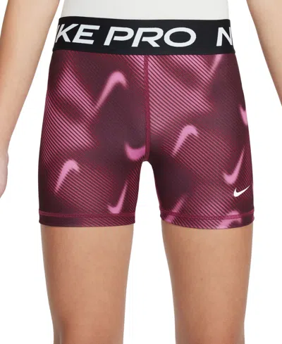 Nike Kids' Big Girls Pro Dri-fit 3" Shorts In Brown