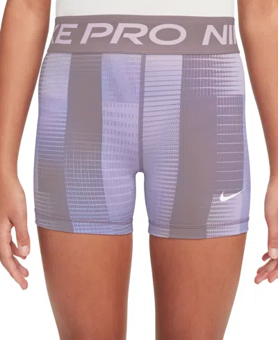 Nike Kids' Big Girls Pro Dri-fit Printed 5" Shorts In Multi
