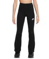 Nike Kids' Big Girls Sportswear Classic High-waisted Flared Leggings In Black,white