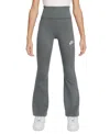 Nike Big Girls Sportswear Classic High-waisted Flared Leggings In Gray