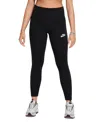 Nike Women's  Sportswear Classic Girls' High-waisted Leggings In Black,white