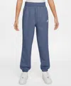 Nike Club Big Kid Girls Cuffed Loose Fit Fleece Jogger Pant In Blue