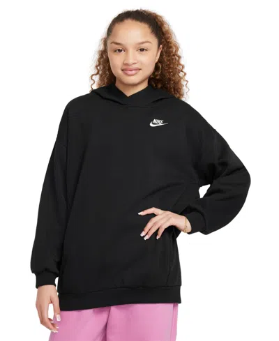 NIKE BIG GIRLS SPORTSWEAR CLUB FLEECE OVERSIZED-FIT HOODIE