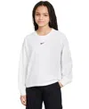 Nike Sportswear Essential Big Kids' (girls') Long-sleeve T-shirt In White