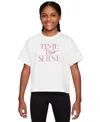 Nike Big Kid Girls Crew Neck Short Sleeve Regular Fit Graphic T-shirt In White