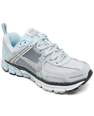 Nike Kids' Big Girls Vomero 5 Casual Sneakers From Finish Line In Silver/grey/blue