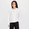 Nike Big Kid Girls Crew Neck Long Sleeve Active T-shirt In White