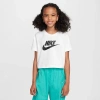Nike Big Kid Girls Crew Neck Short Sleeve Regular Fit Graphic T-shirt In White
