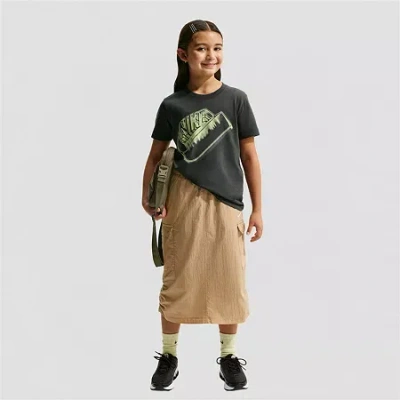 Nike Big Kid Unisex Crew Neck Short Sleeve Regular Fit Graphic T-shirt In Black