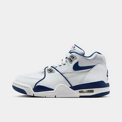 Nike Big Kids' Air Flight 89 Basketball Shoes In White/wolf Grey/varsity Red/dark Royal Blue