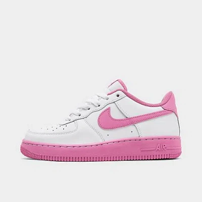 Nike Big Kids' Air Force 1 Low Casual Shoes In White/magic Flamingo