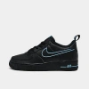 Nike Big Kids' Air Force 1 Lv8 Casual Shoes In Black/black/university Blue