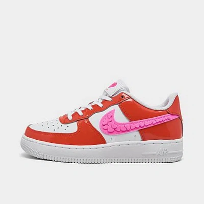 Nike Big Kids' Air Force 1 Lv8 Casual Shoes In Picante Red/pink Spell/white