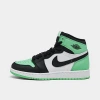 Nike Big Kids' Air Jordan Retro 1 High Og Casual Shoes In White/green Glow/black