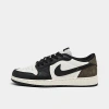 Nike Jordan Big Kids' Air Retro 1 Low Og Casual Shoes In White/black/dark Mocha
