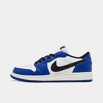 Nike Jordan Big Kids' Air Retro 1 Low Og Casual Shoes In White/game Royal/sail/black