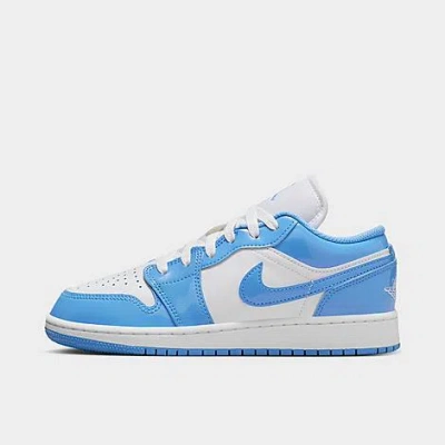 Nike Jordan Big Kids' Air Retro 1 Low Se Casual Shoes In White/legend Blue