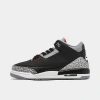 Nike Jordan Big Kids' Air Retro 3 Basketball Shoes In Black/fire Red/cement Grey/sail