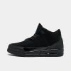 Nike Big Kids' Air Jordan Retro 3 Basketball Shoes In Black/white/dark Charcoal
