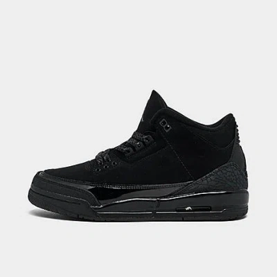 Nike Big Kids' Air Jordan Retro 3 Basketball Shoes In Black/white/dark Charcoal