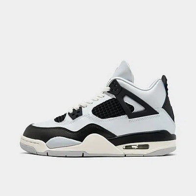Nike Jordan Big Kids' Air Retro Basketball Shoes In Pure Platinum/metallic Gold/black/sail