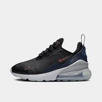 Nike Big Kids' Air Max 270 Casual Shoes In Black/dark Pony/thunder Blue/wolf Grey