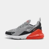 Nike Air Max 270 Big Kids' Shoes In White/wolf Grey