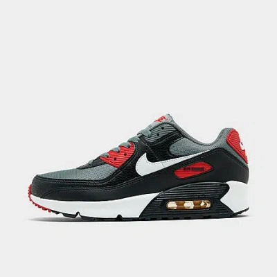 Nike Big Kids' Air Max 90 Casual Shoes In Black/white/cool Grey/gym Red