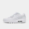 Nike Air Max 90 Leather Sneakers In White/metallic Silver