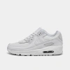 Nike Big Kids' Air Max 90 Casual Shoes In White/metallic Silver/white/white