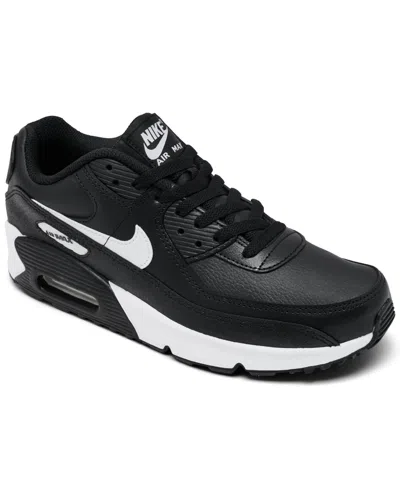 Nike Big Kids Air Max 90 Ltr Casual Sneakers From Finish Line In Black