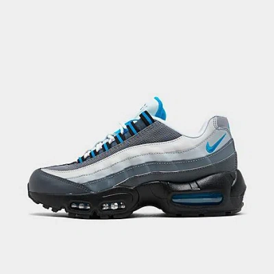 Nike Big Kids' Air Max 95 Recraft Casual Shoes In Dark Grey/laser Blue/cool Grey/wolf