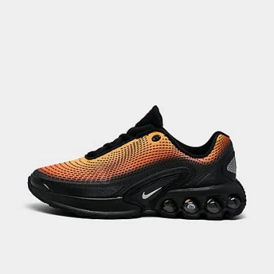 Nike Big Kids' Air Max Dn Casual Shoes In Black/light Smoke Grey/laser Orange