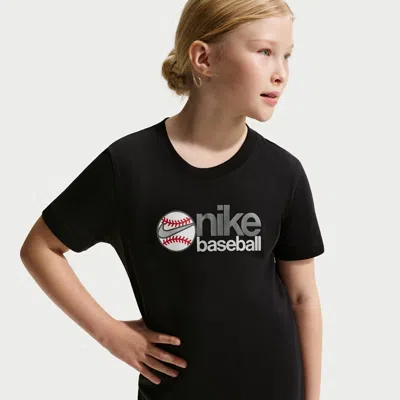 Nike Big Kids' Baseball T-shirt In Black