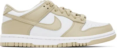 Nike Big Kids Beige & White Dunk Low Sneakers In 200 Desert Khaki/des