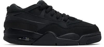 NIKE BIG KIDS BLACK AIR JORDAN 4 RM SNEAKERS