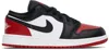 Nike Big Kids Black & Red Air Jordan 1 Low Sneakers In White/black