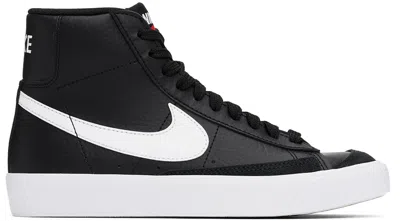 Nike Big Kids Black Blazer Mid '77 Sneakers In 002 Black/white-whit