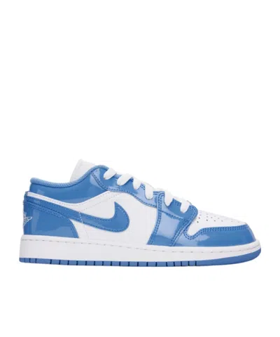 Nike Big Kids Blue & White Air Jordan 1 Low Se Sneakers In White/legend