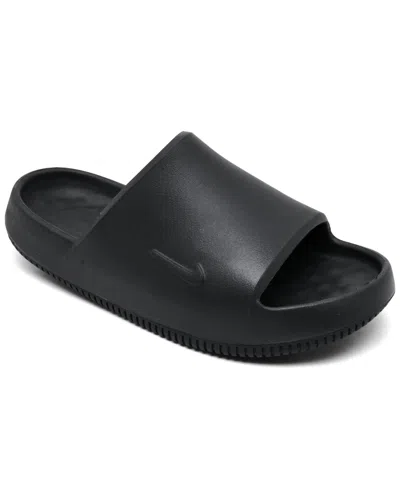 Nike Big Kids Calm 2.0 Slide Sandals From Finish Line In Black