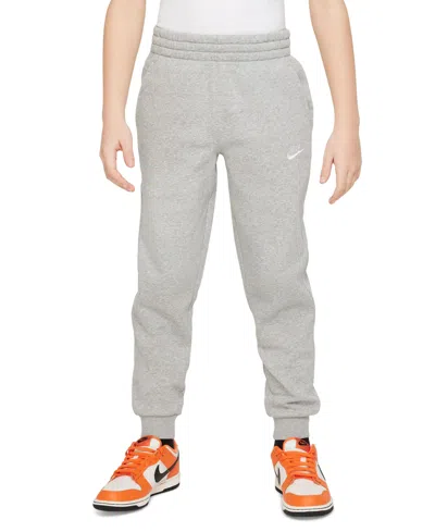 Nike Big Kids Club Fleece Jogger Pants In Gray