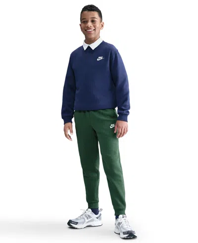 Nike Big Kids Club Fleece Jogger Pants In Green
