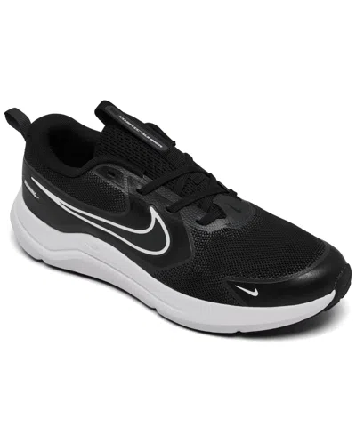 Nike Big Kids Cosmic Runner Running Sneakers From Finish Line In Black,white