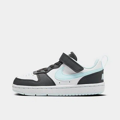 Nike Big Kids' Court Borough Low Recraft Casual Shoes In Anthracite/white/glacier Blue