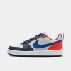 Nike Court Borough Low Recraft Big Kids' Shoes In Midnight Navy/team Orange/light Silver/hyper Royal